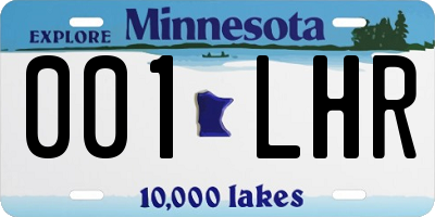 MN license plate 001LHR