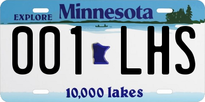 MN license plate 001LHS