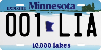 MN license plate 001LIA