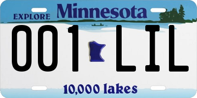 MN license plate 001LIL