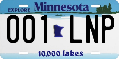 MN license plate 001LNP