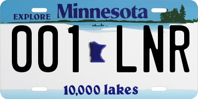 MN license plate 001LNR
