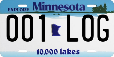 MN license plate 001LOG