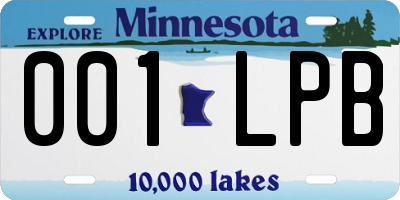 MN license plate 001LPB