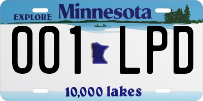 MN license plate 001LPD