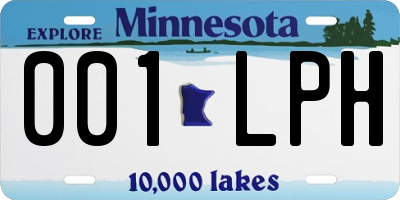 MN license plate 001LPH