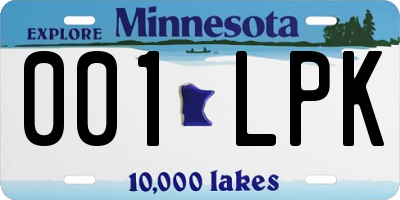 MN license plate 001LPK