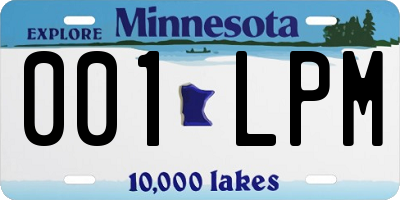 MN license plate 001LPM
