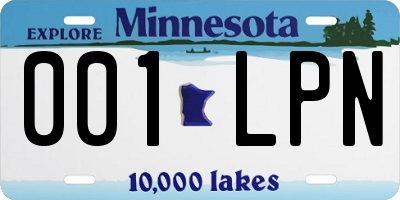 MN license plate 001LPN