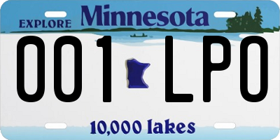 MN license plate 001LPO