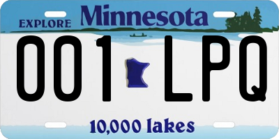 MN license plate 001LPQ