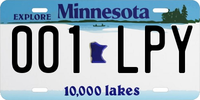 MN license plate 001LPY
