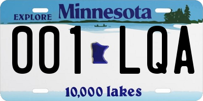 MN license plate 001LQA