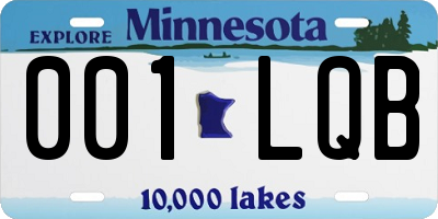 MN license plate 001LQB