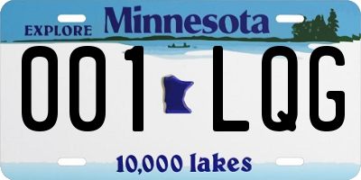 MN license plate 001LQG
