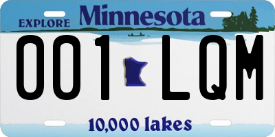 MN license plate 001LQM