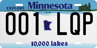 MN license plate 001LQP