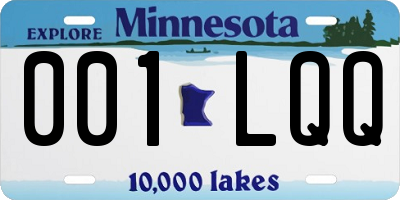 MN license plate 001LQQ