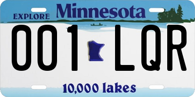 MN license plate 001LQR