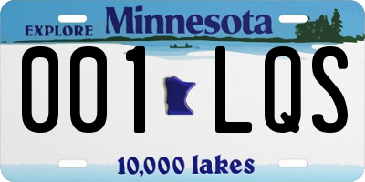 MN license plate 001LQS