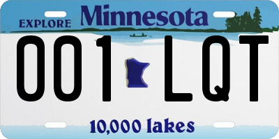 MN license plate 001LQT