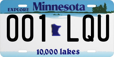 MN license plate 001LQU