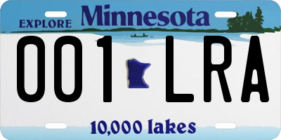 MN license plate 001LRA
