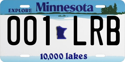 MN license plate 001LRB
