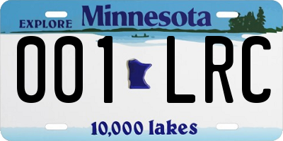 MN license plate 001LRC
