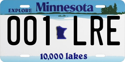 MN license plate 001LRE