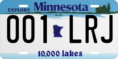 MN license plate 001LRJ
