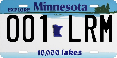 MN license plate 001LRM