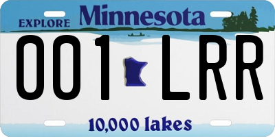 MN license plate 001LRR