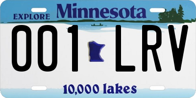 MN license plate 001LRV
