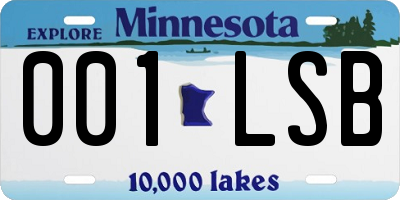 MN license plate 001LSB