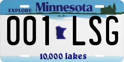 MN license plate 001LSG