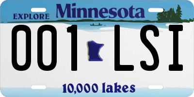 MN license plate 001LSI