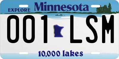 MN license plate 001LSM