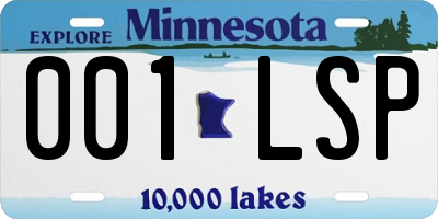 MN license plate 001LSP