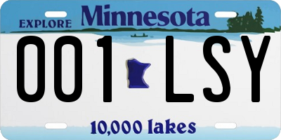 MN license plate 001LSY