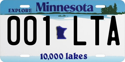 MN license plate 001LTA