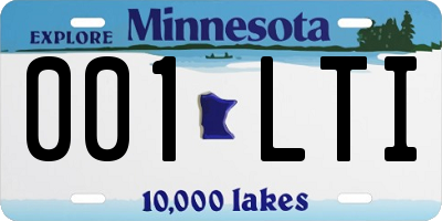 MN license plate 001LTI
