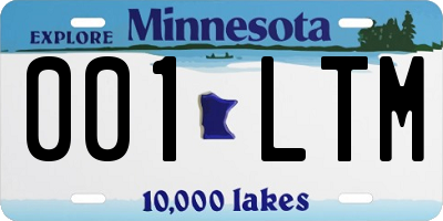 MN license plate 001LTM