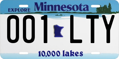 MN license plate 001LTY