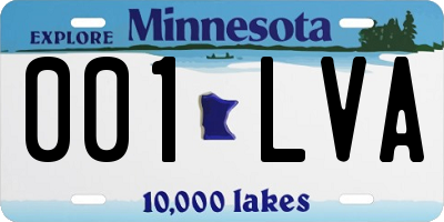 MN license plate 001LVA