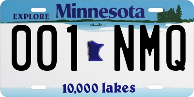 MN license plate 001NMQ