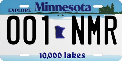 MN license plate 001NMR