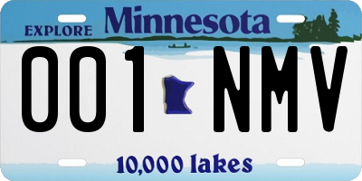 MN license plate 001NMV