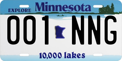 MN license plate 001NNG