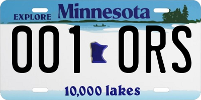 MN license plate 001ORS